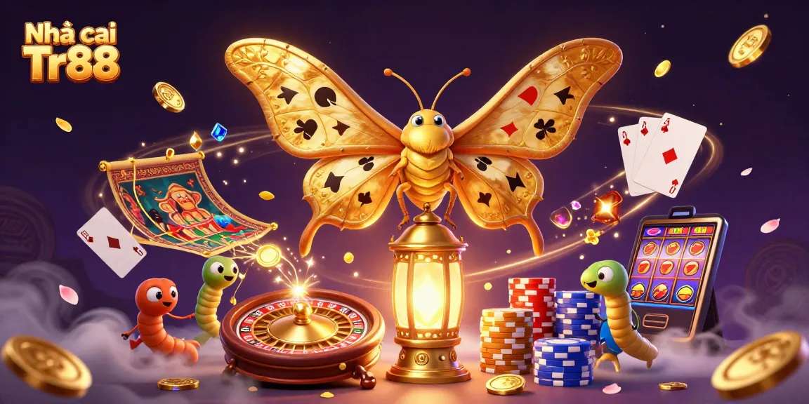 Engage in thrilling experiences at Nhà cái Tr88 with magical casino scenes and vibrant game elements.