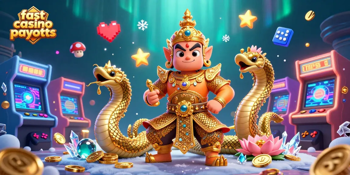 Experience fast casino payouts with a vibrant, dynamic 3D scene featuring unique gaming elements.